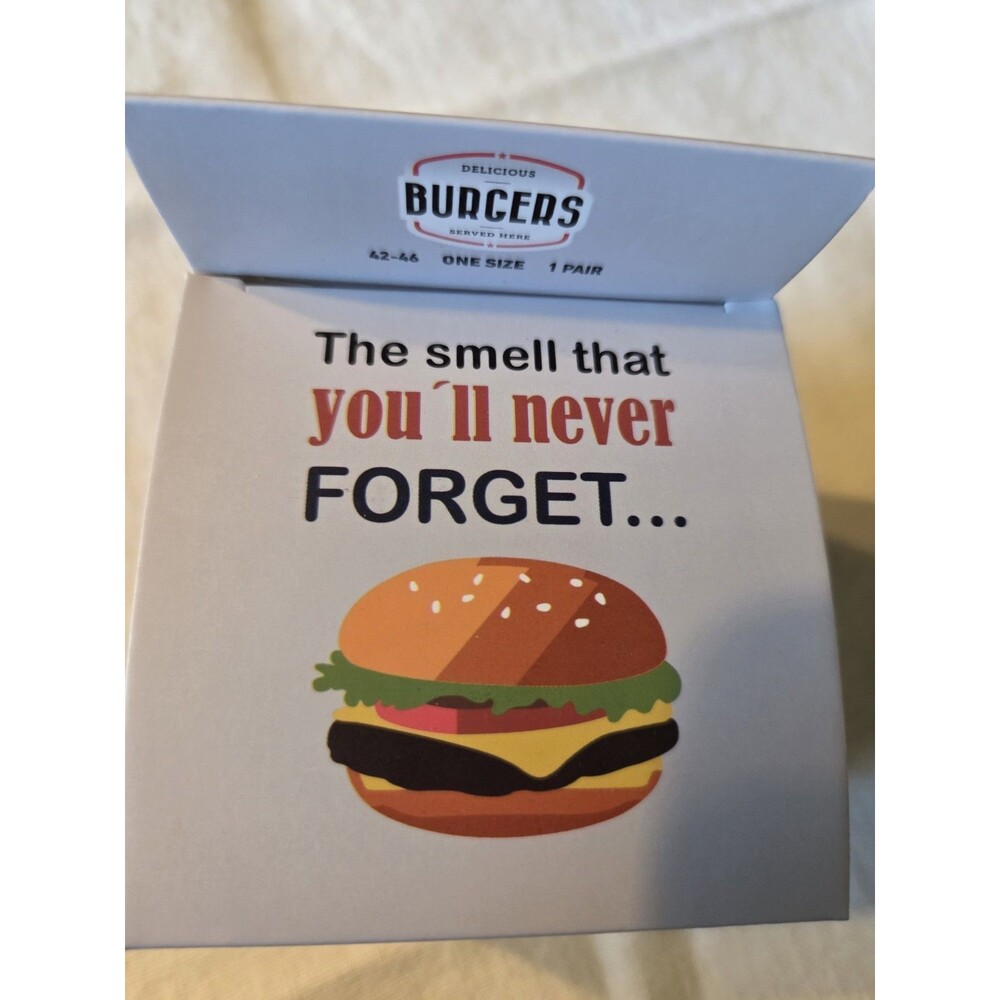 New Hamburger Box Novelty Womens Socks Burger In A Box